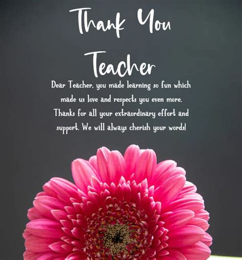 100 Thank You Teacher Messages And Quotes - What To Write In A Teacher ...