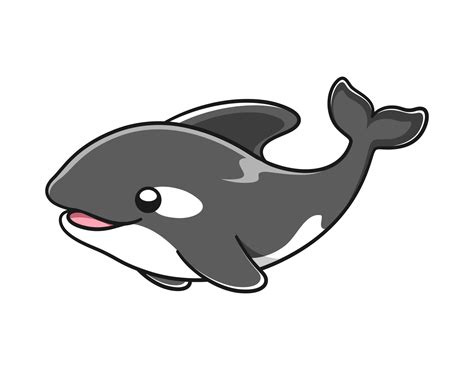 Cute Orca whale vector illustration. Killer whale cartoon clipart. 16137597 Vector Art at Vecteezy