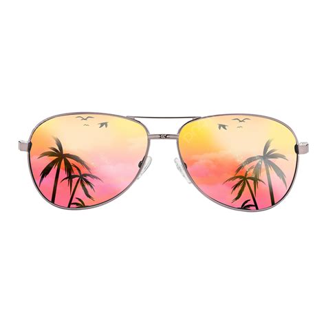 Palm Tree Beach Silhouette PNG Free, Summer Palm Tree Beach Silhouette Romantic Sunglasses ...