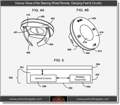 Apple introduces the Steering Wheel Remote Control - Patently Apple