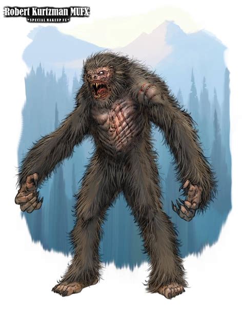 Check Out Killer Concept Art for the Massive Practical Bigfoot Creature ...