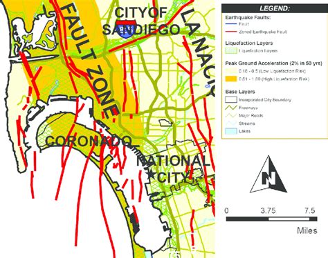 San Diego Earthquake Risk Map - Maps For You