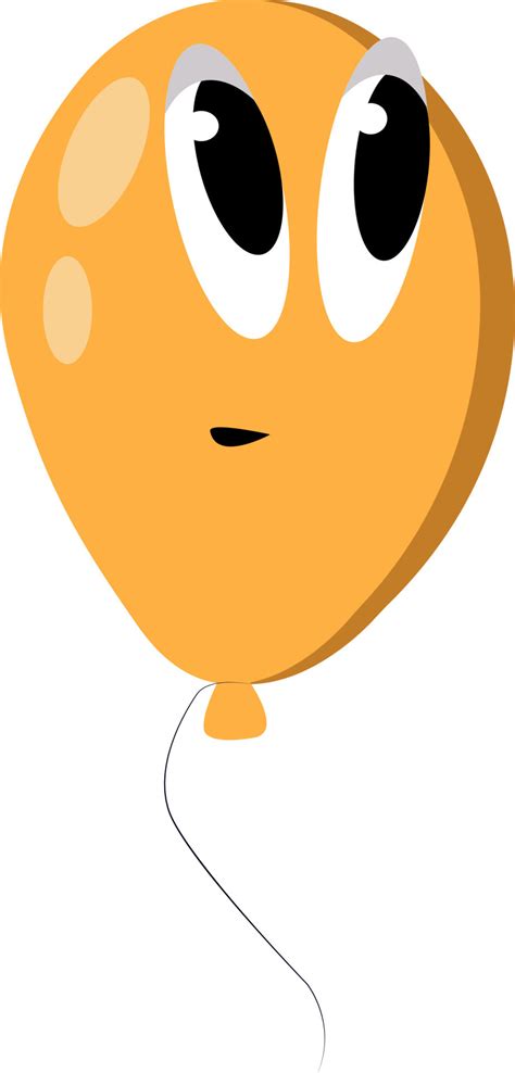 Orange balloon, illustration, vector on white background. 13818426 ...