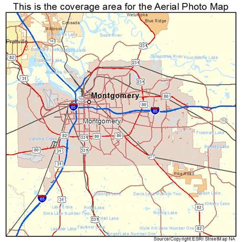 Aerial Photography Map of Montgomery, AL Alabama