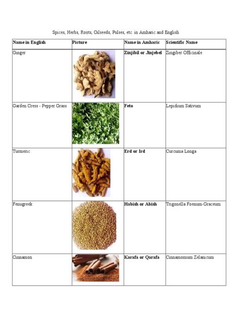 Ethiopian Herbs and Spices | PDF | Spice | Food Ingredients