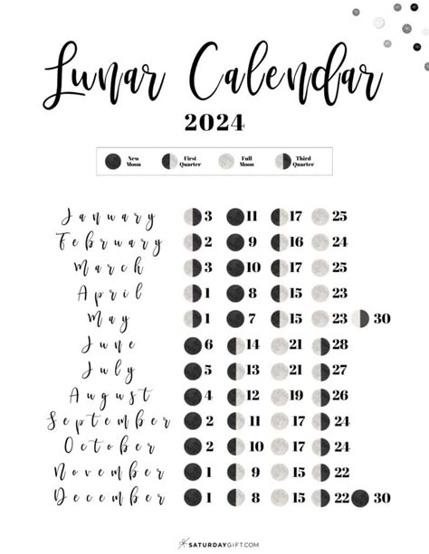 Printable Full Moon Schedule 2024 - Chere Deeanne