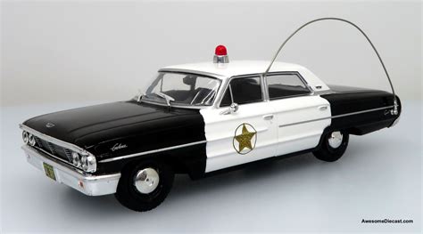 Iconic Replicas 1:43 1964 Ford Galaxie 500 Police Car: Mayberry Sheriff ...