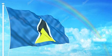 Saint Lucia flag — Stock Photo © baurka #2580679