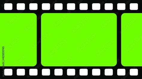 Chromakey, green screen background. Old Filmstrip. Old movie films strip frame. เวกเตอร์สต็อก ...