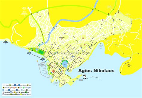 Agios Nikolaos tourist map - Ontheworldmap.com