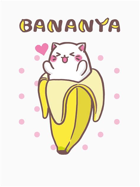 "Bananya Banana Cat kawaii anime manga kitty" T-shirt by ryanturnley ...