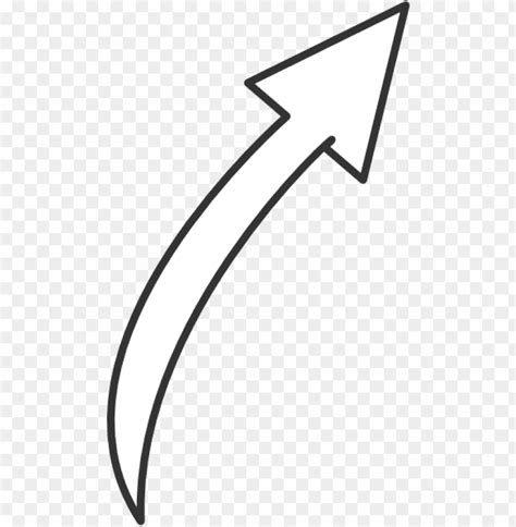 white arrow transparent png pictures - curved white arrow vector PNG image with transparent ...