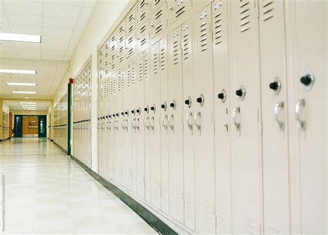 "School Hallway Lockers" by Stocksy Contributor "Raymond Forbes LLC ...