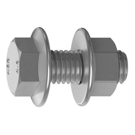 Purlin bolts - hex flange head - with flange nuts - assembly