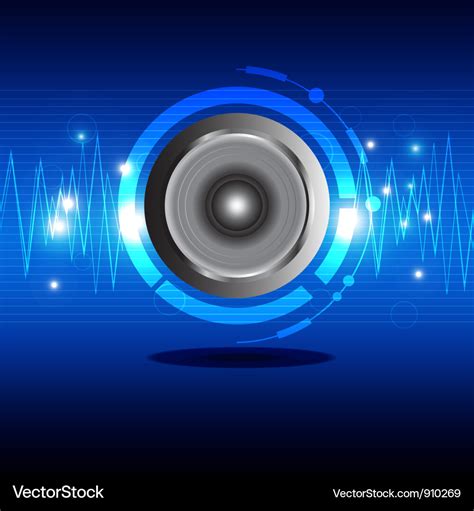 Digital sound wave from speaker Royalty Free Vector Image