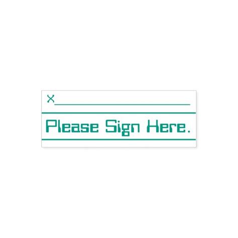 "Please Sign Here." Rubber Stamp | Zazzle | Rubber stamps, Stamp, Teacher signs