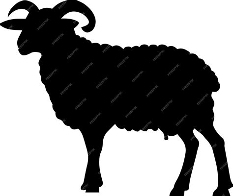 Premium Vector | Sheep vector silhouette illustration