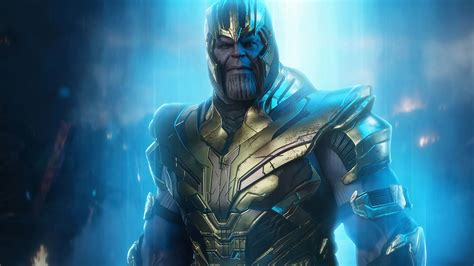 Thanos With Background Of Lighting 4K HD Avengers Endgame Wallpapers | HD Wallpapers | ID #54070