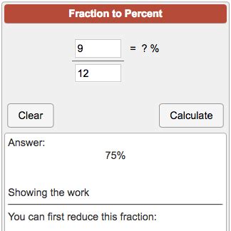 Fraction to Percent Calculator