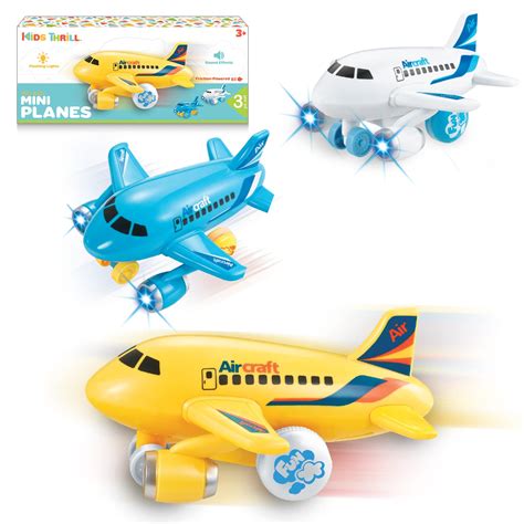 Buy KIDSTHRILL Kids Airplane Toy for Boys & Girls. Set of Three Toy ...