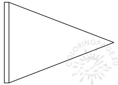 Triangle Flag banner template | Coloring Page