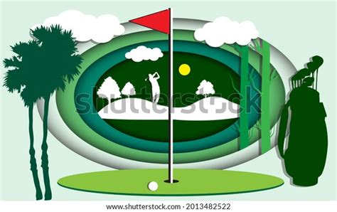 Golf Golf Course Art Vector Wallpaper Stock Vector (Royalty Free ...