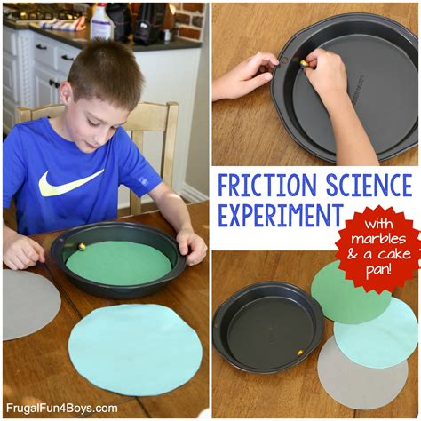 Friction Science Experiment with Marbles and a Cake Pan - Frugal Fun For Boys and Girls