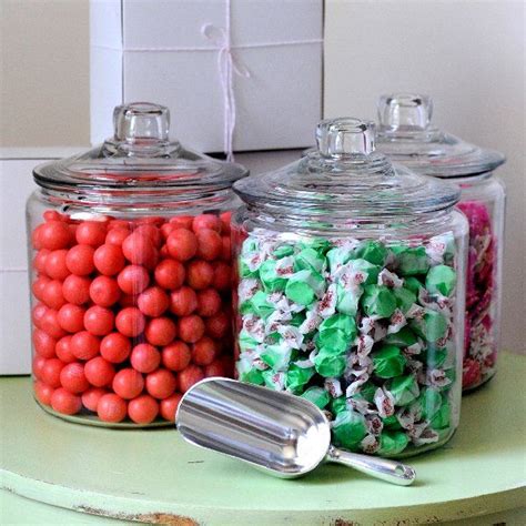 Old-Fashioned Candy Jar » Old-fashioned, clear glass candy jars make a charming display for any ...