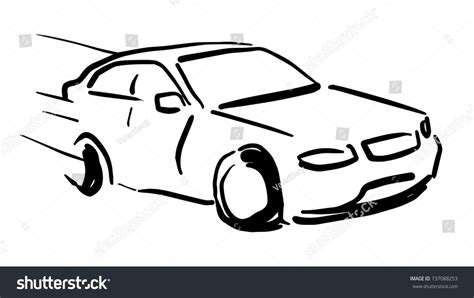 Car Side View Black White Vector Stock Vector (Royalty Free) 737088253 ...