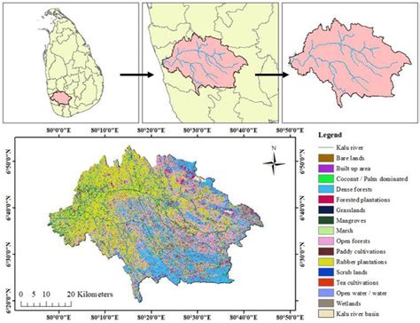 The map of land use and land cover of the Kalu river basin, Sri Lanka.... | Download Scientific ...