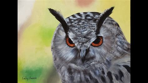 Close-Up Owl Step-By-Step Acrylic Painting Tutorial - YouTube