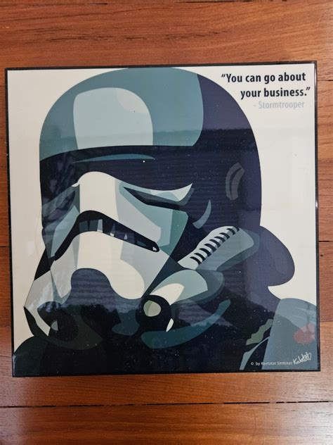 Storm Trooper pop art wood square poster, Furniture & Home Living, Home ...