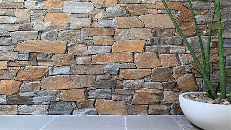 RUSTIC ROCK DRY STONE WALL CLADDING AT SYDNEY TILE GALLERY