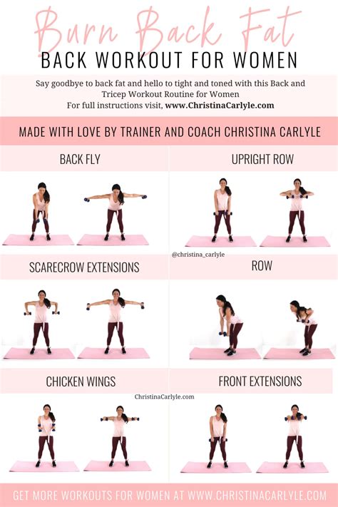 Quick & Easy Fat Burning Back Workout for Women | Christina Carlyle