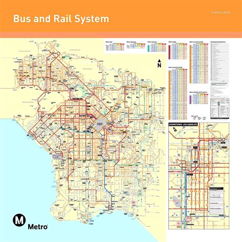 LA metro bus map - Los Angeles metro bus map (California - USA)