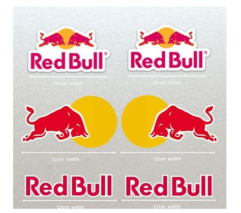 Red Bull Motor Bike, Car Moto Kart Helmet Stickers Set x 6 Motor Bike, Helmet, Kart etc ...