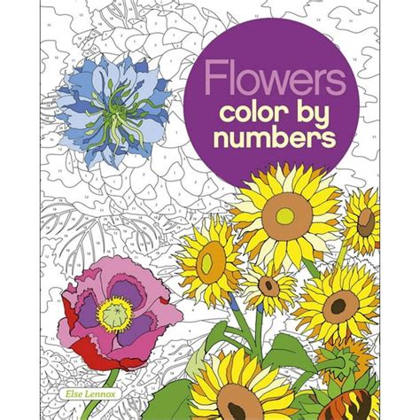 Arcturus Color by Numbers Collection: Flowers Color by Numbers (Series #12) (Paperback ...