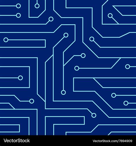 Circuit board seamless pattern Royalty Free Vector Image