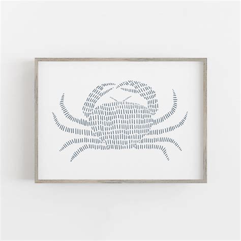 Blue Crab Illustration - Art Print or Canvas | Jetty Home