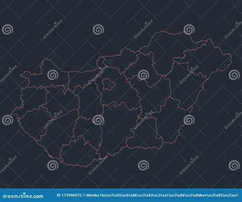 Infographics Hungary Map Outline, Flat Design, Blank Template Stock Vector - Illustration of ...