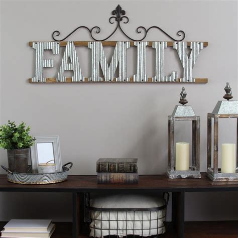 Stratton Home Decor "Family" Wall Sign-S11553 - The Home Depot