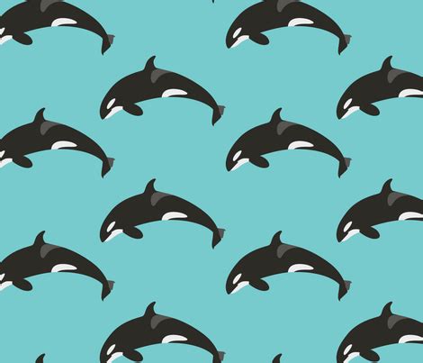 orca pattern fabric - dafnag - Spoonflower