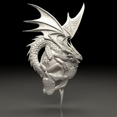 Dragon 3D Print STL Model for CNC Route 3D model 3D printable | CGTrader