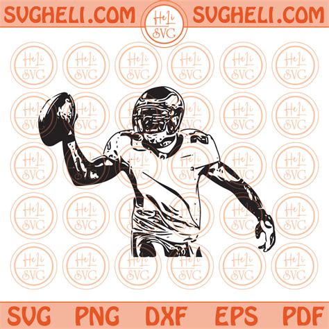 Football Player Svg Football Player Silhouette Dxf Cutting Png