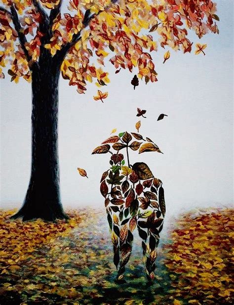 Pin by Дия on ВДВОЁМ | Leaf art, Beautiful art, Painting