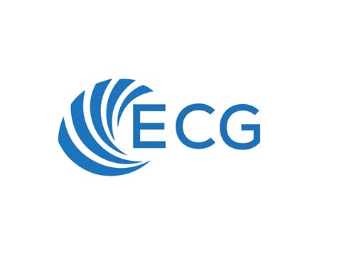 ECG letter logo design on white background. ECG creative circle letter ...