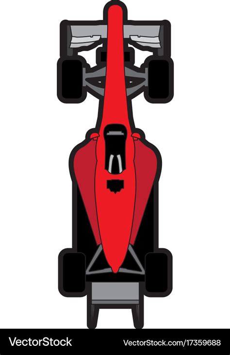 Top view of a racing car Royalty Free Vector Image