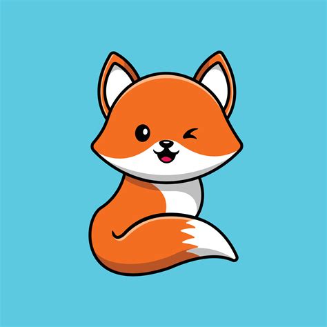 Cute Fox Sitting Cartoon Vector Icon Illustration. Animal Icon Concept Isolated Premium Vector ...