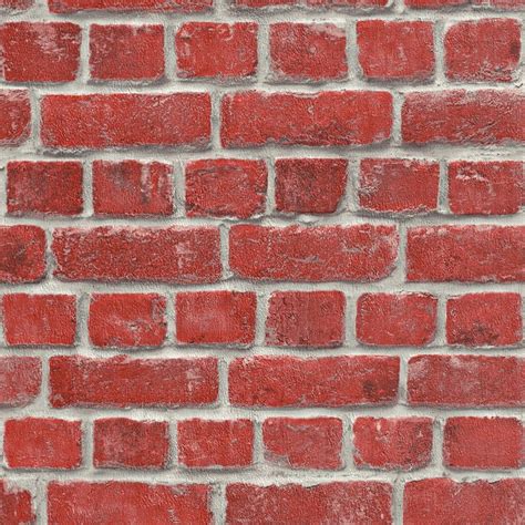 Rasch House Brick Pattern Wallpaper Faux Effect Realistic Stone Textured 213614 - Red | I Want ...