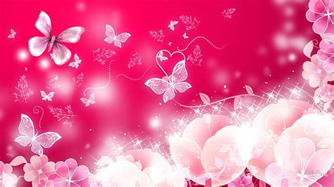 Pink White Butterflies Pink Butterfly, HD wallpaper | Peakpx